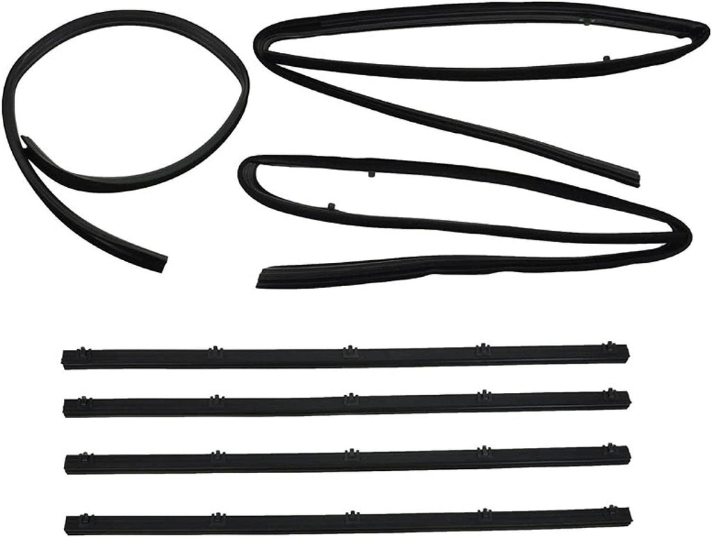 Window Sweep Felt & Run Channel Kit Set of 8 for 72-79 Dodge D W Series Pickup