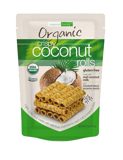 Tropical Fields Organic Crispy Coconut Rolls, 11 Oz