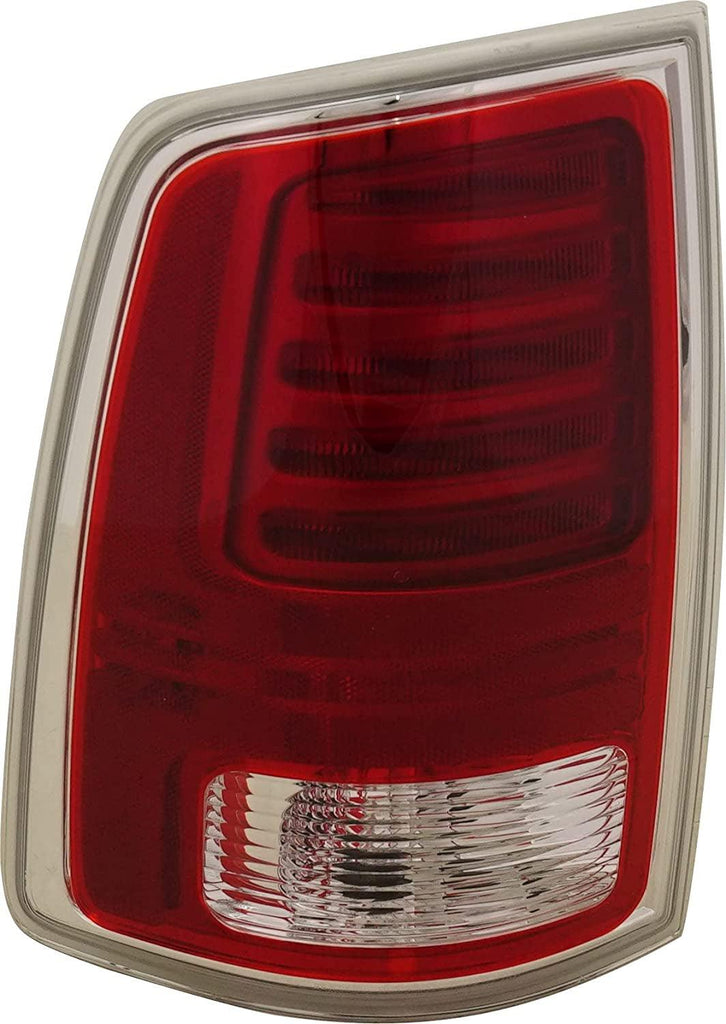 Tail Light Set of 2 Compatible with 2013-2018 Ram 1500, Fits 2014-2018 Ram 2500 Clear & Red Lens; Chrome Interior Driver and Passenger Side