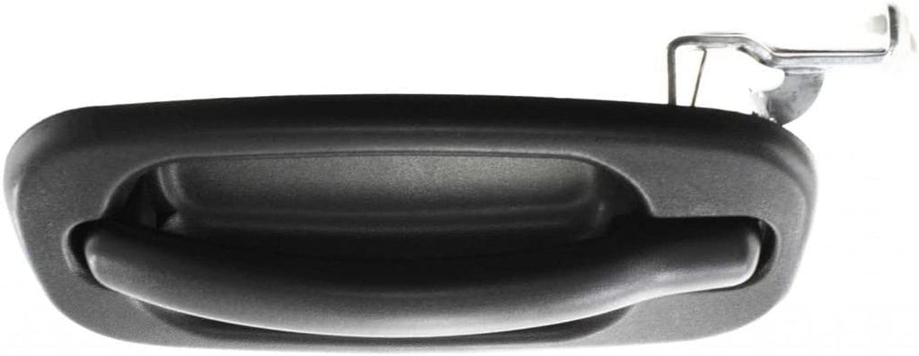 For Chevy Silverado 2500 2002 Door Handle Driver Side | Rear | Outer | Crew Cab | Textured Black | Replacement for GM1520105 | 15721571, 19356470