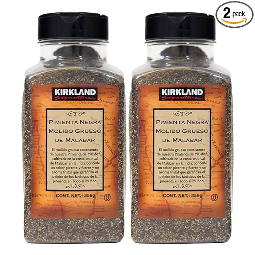 2 Jars Kirkland Signature Whole Black Pepper Peppercorn 14.1 Oz Each Jar