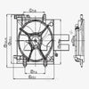 TYC 600550 Radiator Engine Cooling Fan Assembly for SUBARU LEGACY OUTBACK BAJA