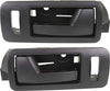 Front Interior Door Handle Compatible with 2005-2014 Ford Mustang Black, with Door Lock Hole, Set of 2, Driver and Passenger Side