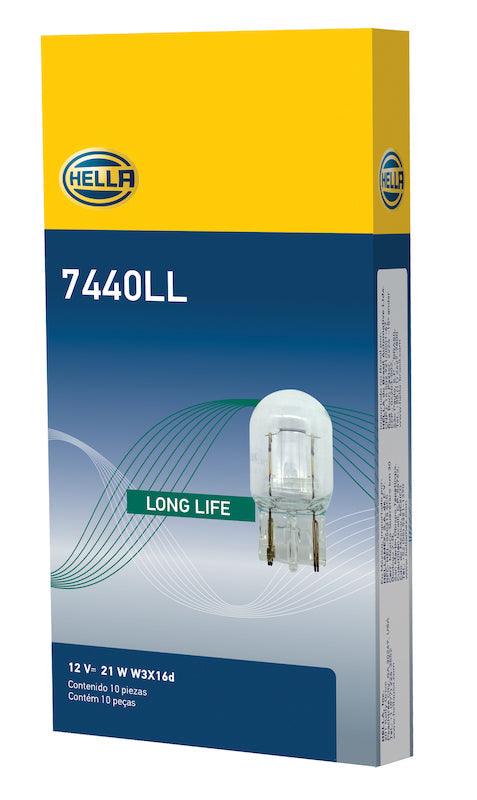 HELLA 7440LL Long Life Series Incandescent Miniature Light Bulb - greatparts