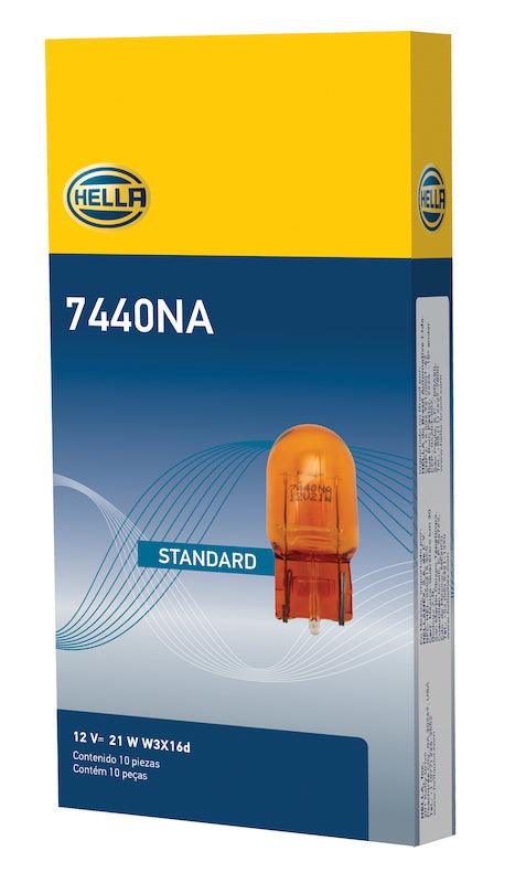 HELLA 7440NA Standard Series Incandescent Miniature Light Bulb - greatparts