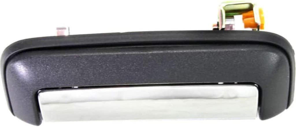 for Mitsubishi Montero Sport Exterior Door Handle Front, Driver Side Black Bezel with Chrome Lever (1997-2004) | Trim:All Submodels