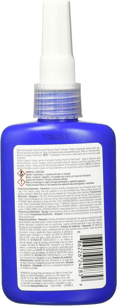 Permatex 24283-6PK Medium Strength Threadlocker Blue, 90 Ml (Pack of 6)