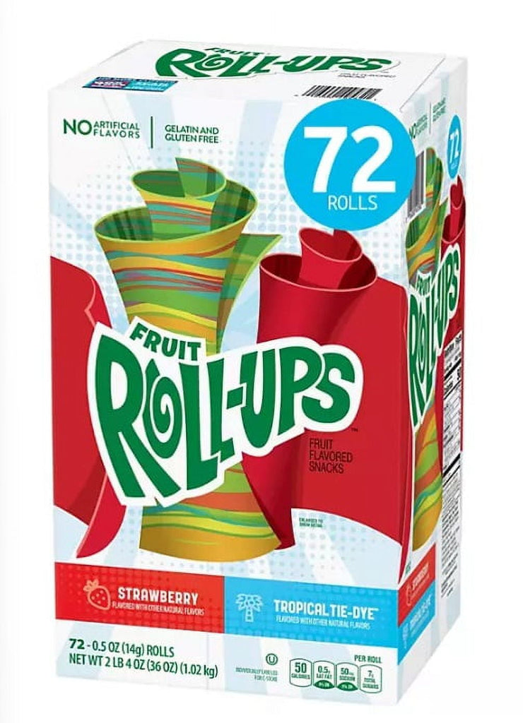 Fruit Roll-Ups, Variety Pack, Assorted Flavor 0.5 oz. 72 Ct.