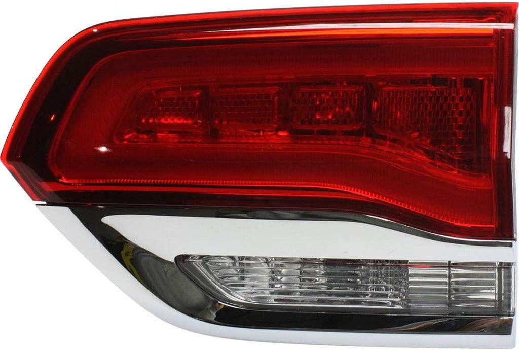 For Jeep Grand-Cherokee Back Up/Tail Light 2014-2017 Passenger Side LED | Rear | Laredo/Limited/Overland/Summit | Shiny Chrome Trim | CH2803105 | 68110046AB