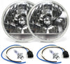 324091 Snake-Eye 7"" Lens Assembly with H4 Bulb, Plug and Clear Turn Signal ~ Pair, 1 Pack