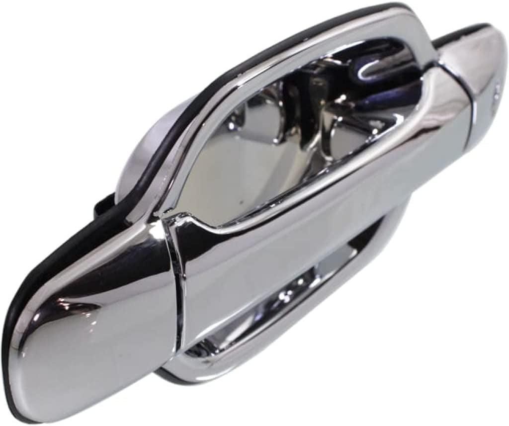 for GMC Canyon Exterior Door Handle Front, Driver Side Chrome (2004-2012) | with Key Hole| Trim:All Submodels