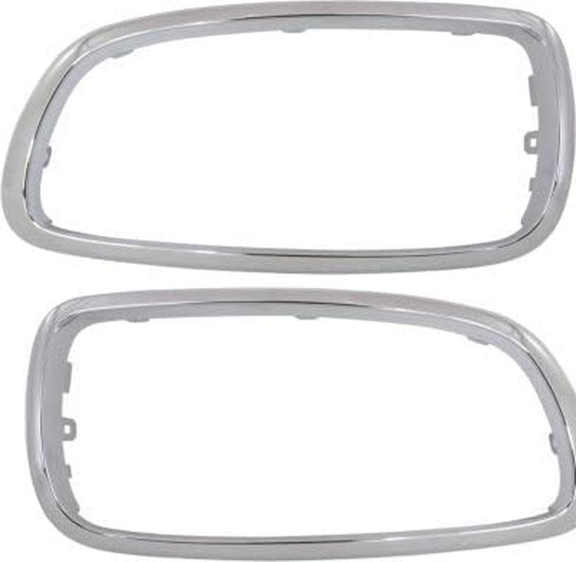 Grille Trim Set of 2 Compatible with 2005-2006 BMW 760I and 2005-2008 760Li Chrome Driver and Passenger Side