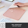 Logitech Mouse Pad - Studio Series, Computer Mouse Mat with Anti-Slip Rubber Base, Easy Gliding, Spill-Resistant Surface, Durable Materials, Portable, in a Fresh Modern Design, Darker Rose