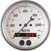 (1649 Old TYME White 3-3/8" 120 MPH GPS Speedometer Gauge