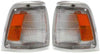 Corner Light Set of 2 Compatible with 1992-1995 Toyota Pickup Plastic Clear & Amber Lens with Bulbs Driver and Passenger Side