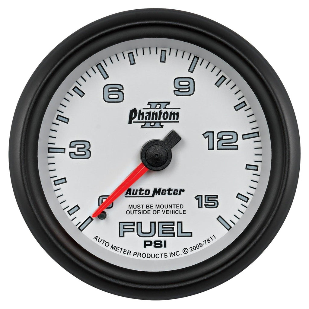 2-5/8 in. FUEL PRESSURE 0-15 PSI PHANTOM II - greatparts