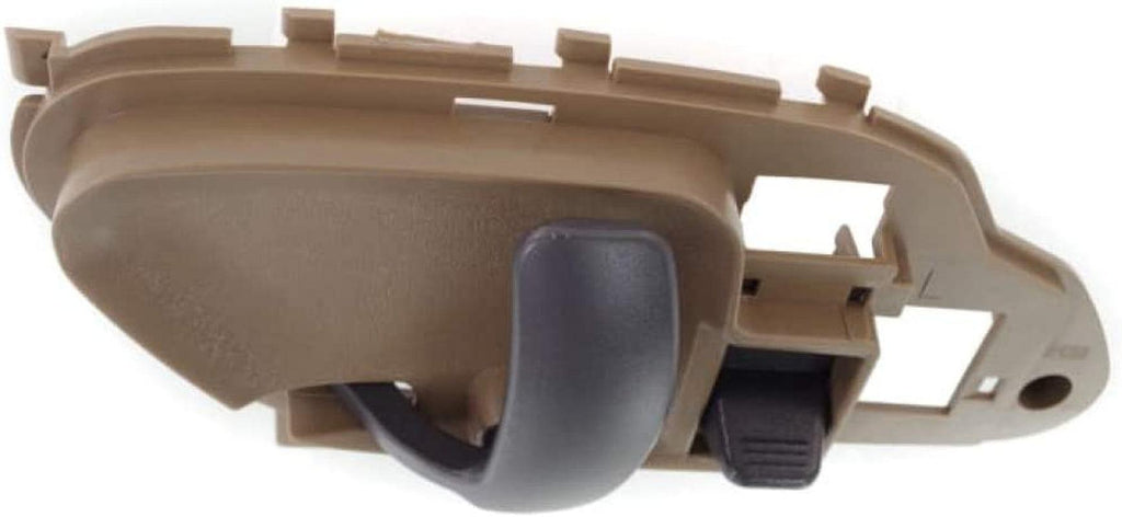 For Chevy C3500 Interior Door Handle Front Driver Side Beige Bezel with Primed Lever 1995-2000 | with Door Lock Button| Trim: Base/Silverado/Cheyenne