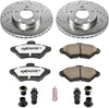 K1299-26 Front Z26 Carbon Fiber Brake Pads with Drilled & Slotted Brake Rotors Kit