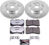 K7318-26 Front Z26 Carbon Fiber Brake Pads with Drilled & Slotted Brake Rotors Kit