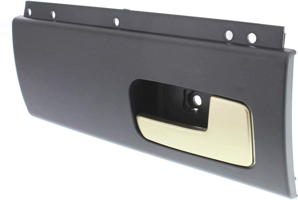 Interior Door Handle Compatible with 2003-2011 Lincoln Town Car Rear, Passenger Side Black Bezel with Chrome/Gold Lever