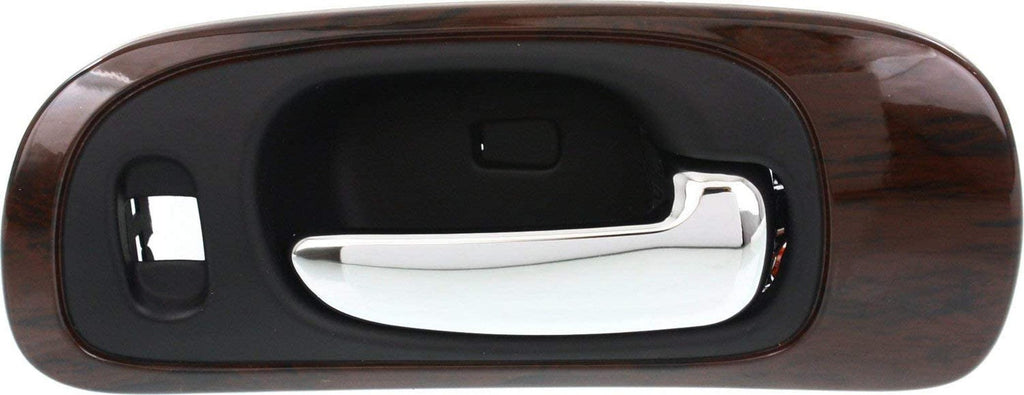 Interior Door Handle Set Compatible with 1999-2004 Chrysler 300M, Fits 1998-2004 Chrysler Concorde Front, Driver and Passenger Side Black Bezel with Chrome Lever Sedan