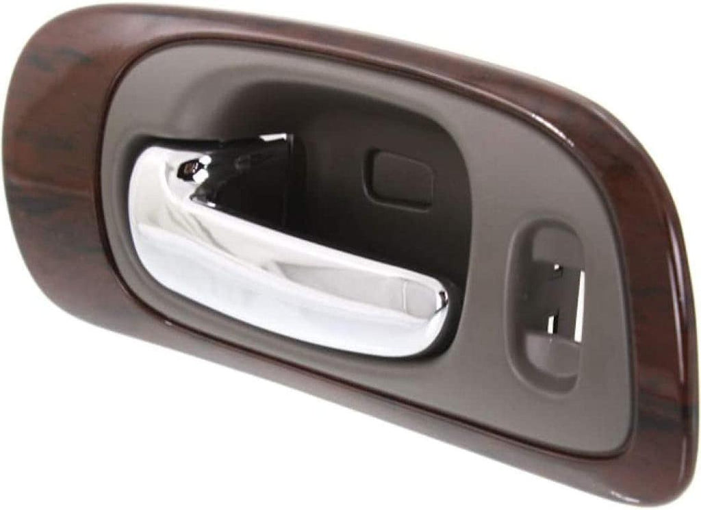 Compatible with Chrysler Concorde Interior Door Handle 1998-2004 Driver Side Front Gray Bezel with Chrome Lever | with Door Lock Hole | Trim:All Submodels