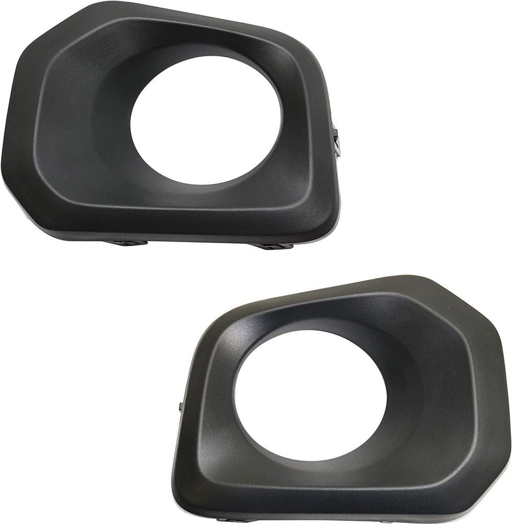 Fog Light Trim SET Compatible with 2016-2021 Toyota Tacoma Textured Front, Driver and Passenger Side