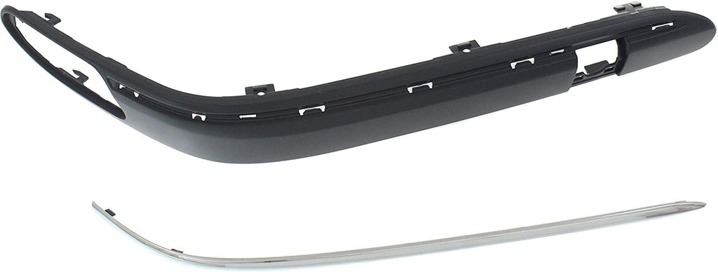 Front Bumper Trim for MERCEDES BENZ C-CLASS 2001-2007 RH Primed with Avantgarde and Elegance Package Sedan with Chrome Trim