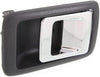 Compatible with Toyota Tacoma Interior Door Handle Front, Driver Side Gray Bezel W/Chrome Lever (2001-2004) | Trim:All Submodels