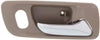 for Honda Accord Interior Door Handle Front, Passenger Side Beige Bezel with Chrome Lever (1998-2002) | with Door Lock Hole | Trim:All Submodels | HO1353118 | 72125S84A01ZC