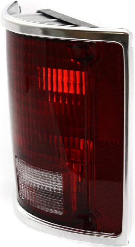 for Chevy Blazer 1990 1991 Tail Light Assembly Driver and Passenger Side | Pair | Lens and Housing | Full Fleetside | W/Chrome Trim | GM2806901, GM2807901 | 370867, 370868, 4144842732R