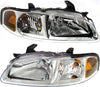 Driver and Passenger Side Headlight Set of 2 Compatible with 2002-2003 Nissan Sentra - NI2502149, NI2503149