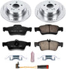 K5320 Rear Z23 Carbon Fiber Brake Pads with Drilled & Slotted Brake Rotors Kit