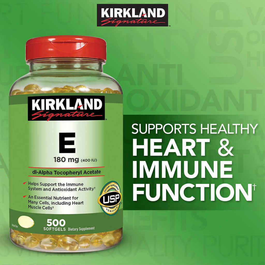 Kirkland Signature Vitamin E 400 I.U. 500 Softgels