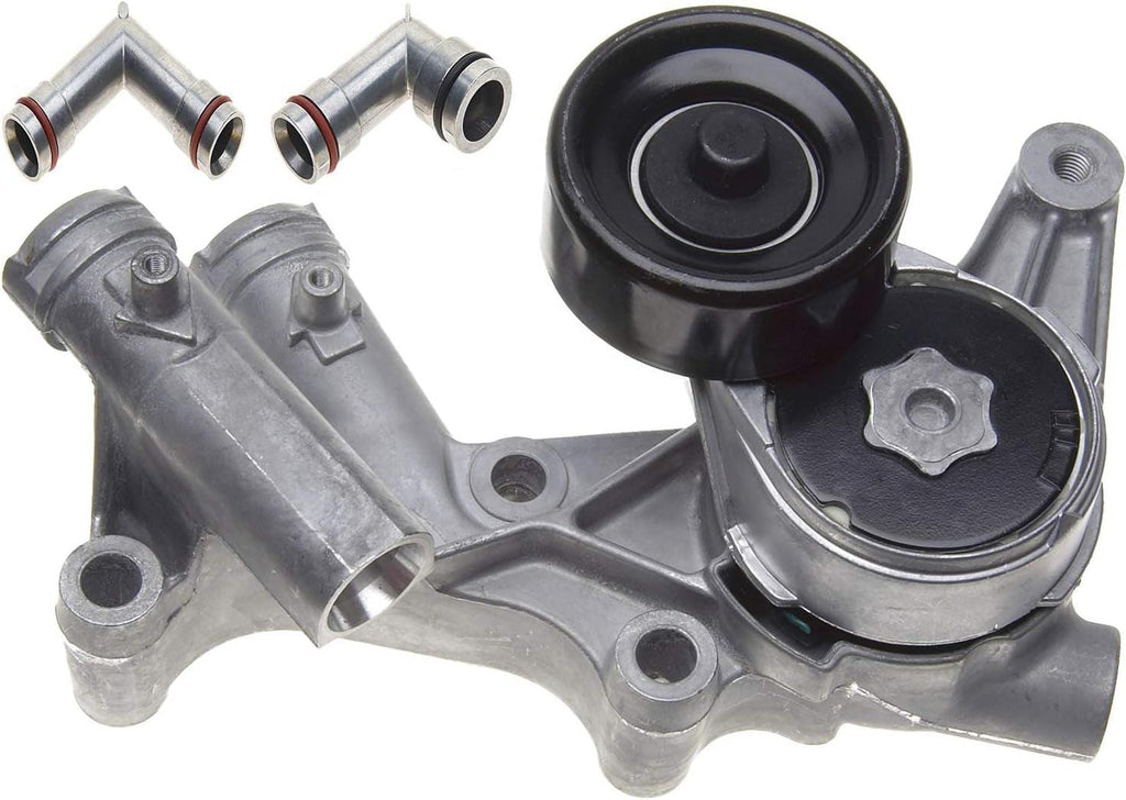 Gold 38289 Drive Belt Tensioner Assembly with Pulley and 2 Coolant Fittings