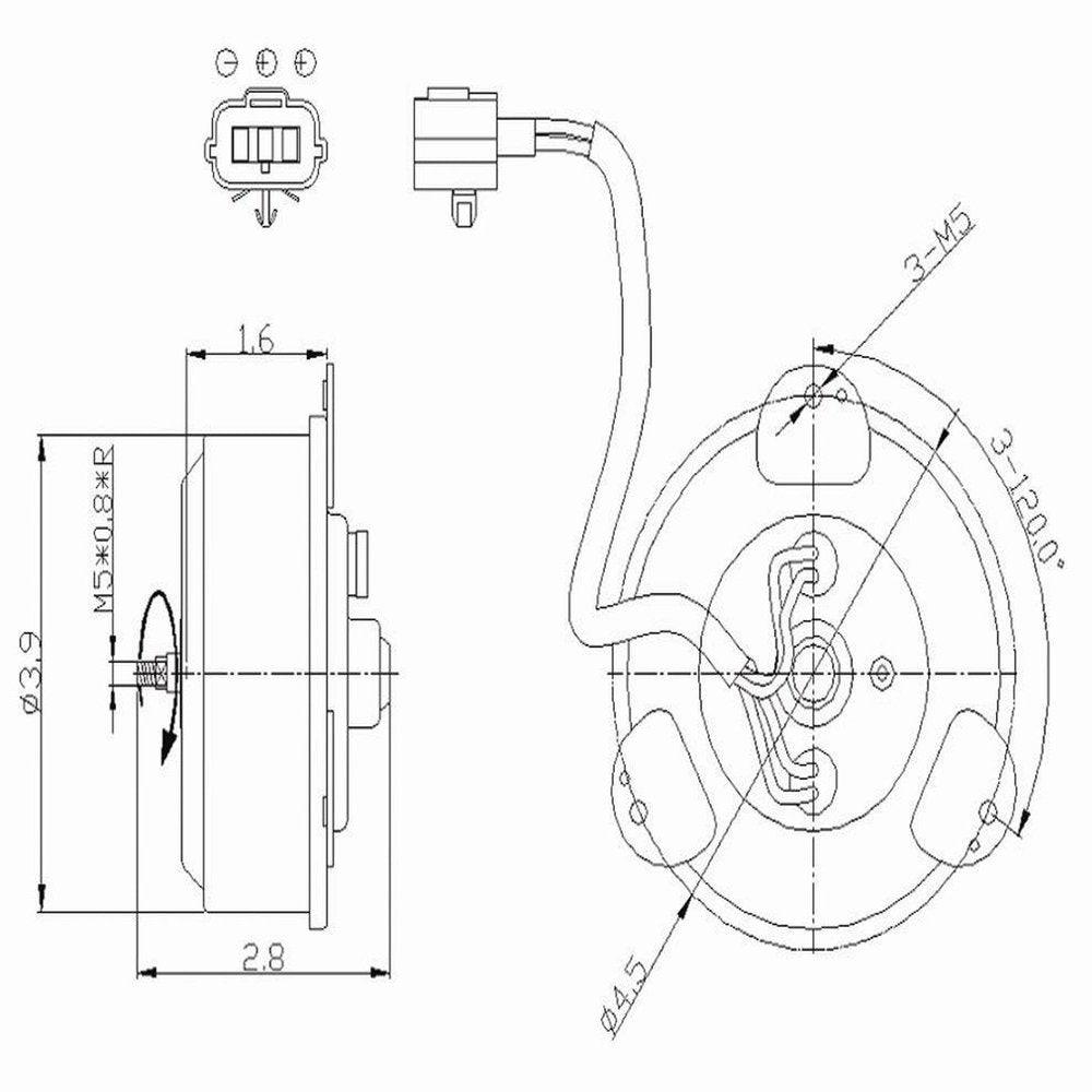 TYC 630510 Engine Cooling Fan Motor