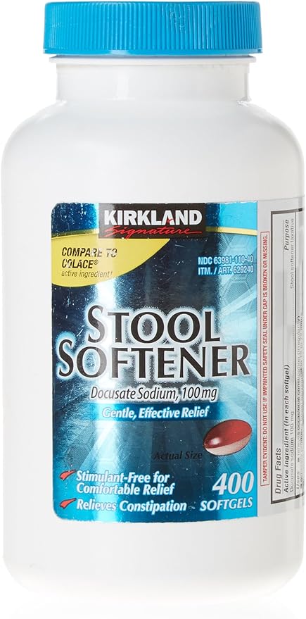 Kirkland Signature Stool Softener 100 mg, 400 Softgels