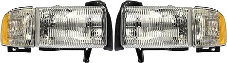 Dorman 1590121 Headlight Assembly Compatible with Select Dodge Models, 2 Pack