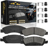 WEIZE Front Carbon Fiber Ceramic Brake Pads, Truck and Tow Brake Pads Set with Hardware D1363, Fit for Chevy GMC Silverado 1500 Sierra Yukon XL Tahoe Suburban, Cadillac XTS Escalade