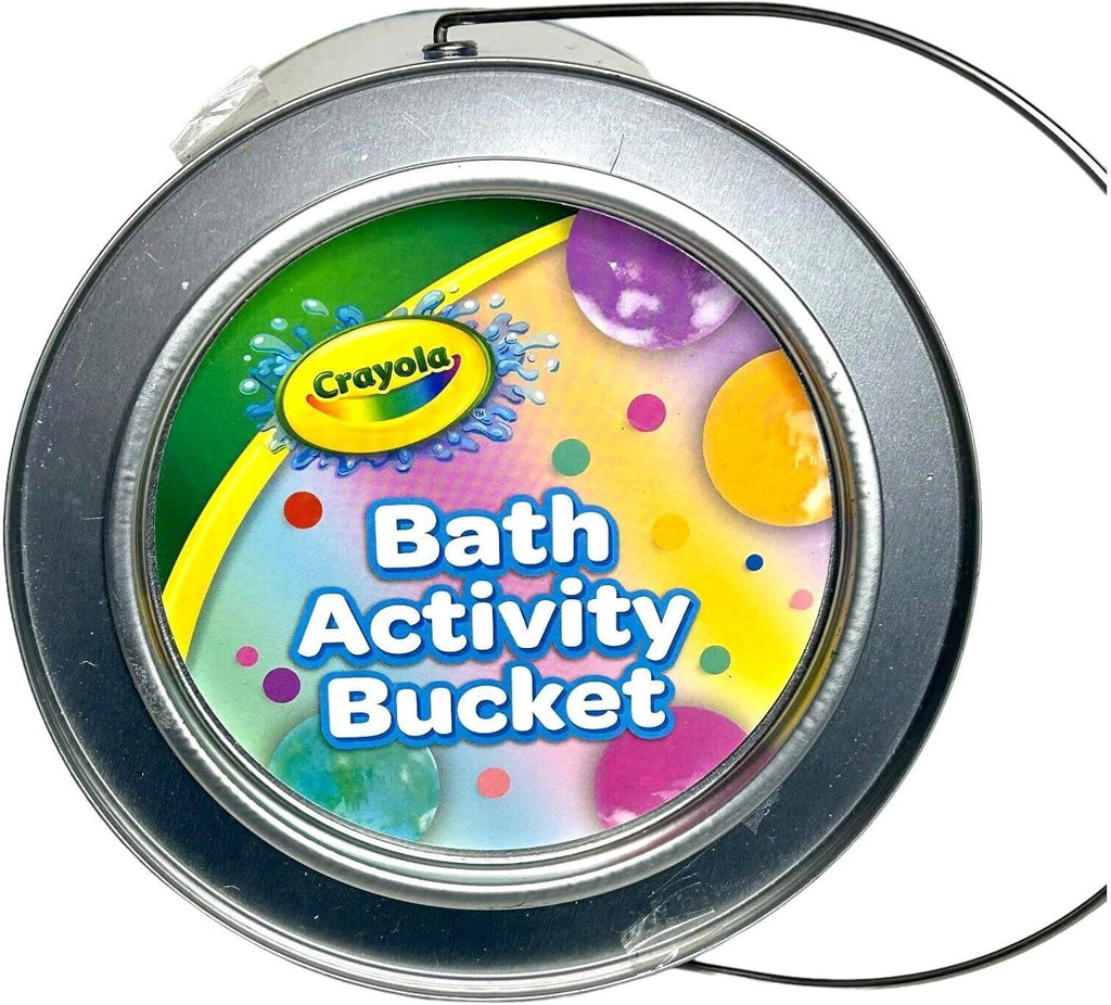 Crayola Bath Time Activity Bucket, 30 Piece Bath Playtime Kit for Creative Kids, 8 Bath Bombs, 4 Finger Paints, 7 Body Wash Pens, & More!