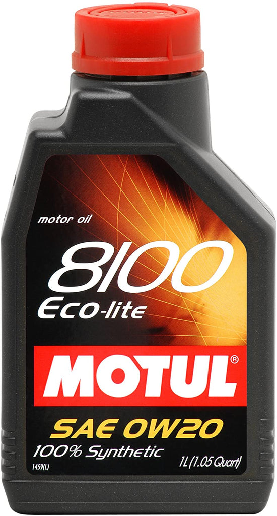 Motul 841211 8100 Eco-lite 0W-20 Synthetic Ester-Based Gasoline Engine Oil - 1 Liter Bottle - greatparts