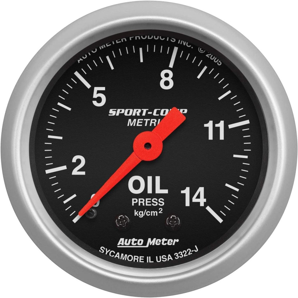 3322-J Sport-Comp Mechanical Metric Oil Pressure Gauge