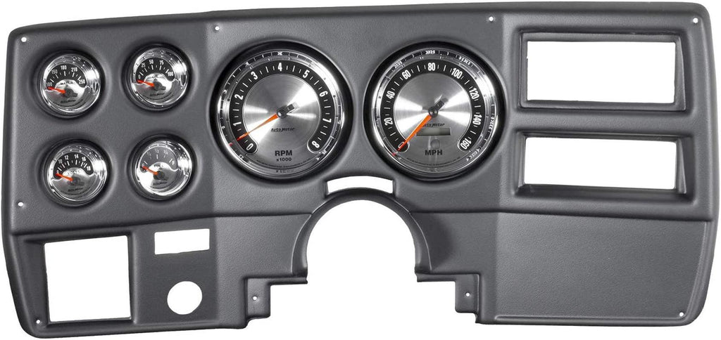 7027 Complete Dash 6 Gauge Kit for Chevy Truck/Suburban 1973-1983, Tach/Mph/Fuel/Oilp/Wtmp/Volt, American Muscle