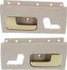 Front, Driver and Passenger Side Interior Door Handle Set of 2 Compatible with 2003-2011 Lincoln Town Car Gold Chrome Beige