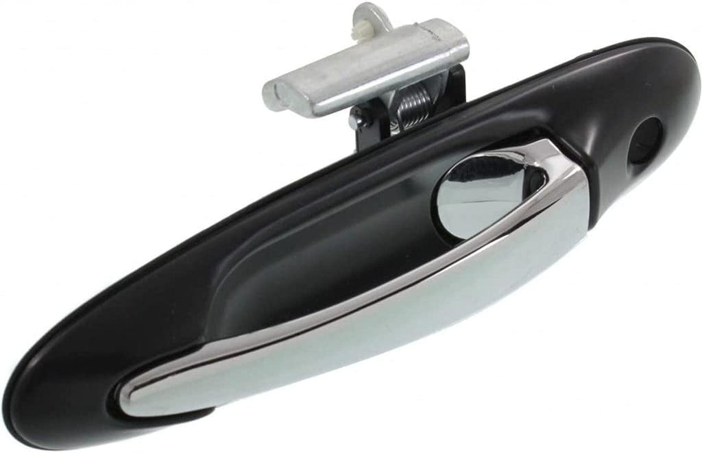 for Lincoln Town Car Exterior Door Handle Front, Driver Side Primed Bezel with Chrome Lever (2003-2011) | with Key Hole | Trim:All Submodels | FO1310163 | 6W1Z5422405AA