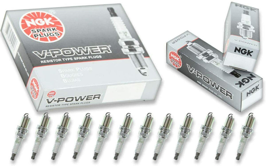 NGK "V-POWER" Spark Plugs (Set of 12) for Mercedes-Benz ML320 3.2L V6 1998-2002