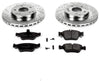 K3047 Front Z23 Carbon Fiber Brake Pads with Drilled & Slotted Brake Rotors Kit