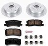 K5499 Rear Z23 Carbon Fiber Brake Pads with Drilled & Slotted Brake Rotors Kit