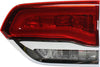 Tail Light Assembly Compatible with 2014-2018 Jeep Grand Cherokee Inner with Chrome Trim Passenger Side