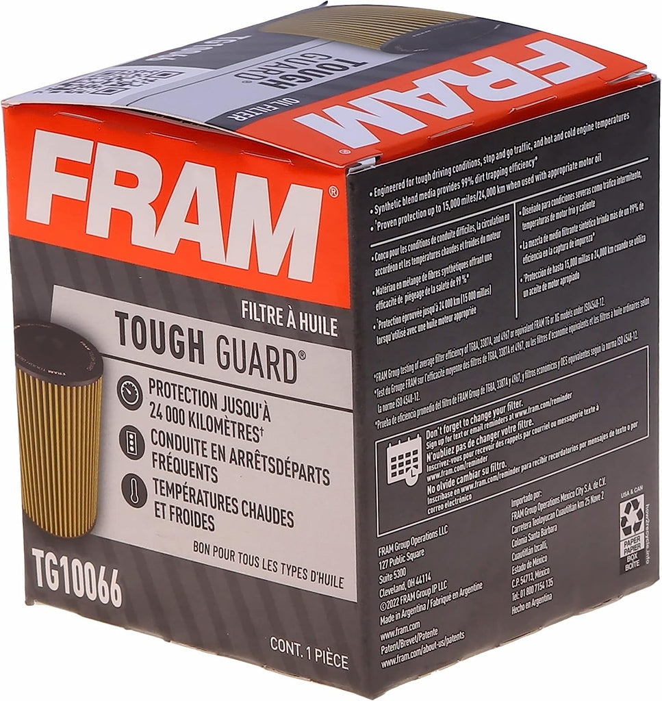 Tough Guard Replacement Oil Filter TG10066 with Suregrip, Designed for Interval Full-Flow Conventional and Synthetic Oil Changes Lasting up to 15K Miles (Pack of 1)